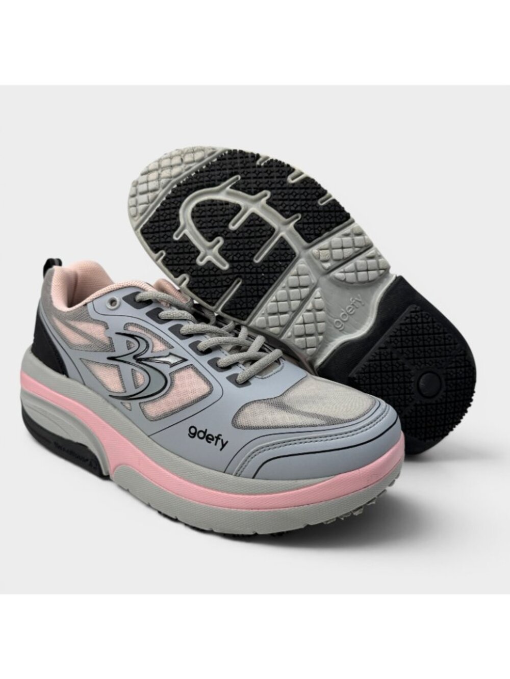 Gravity Defyer G-Defy ION Womens 9.5 Gray Pink Walking Shoes TB9022FGP Sneaker - Picture 8 of 16